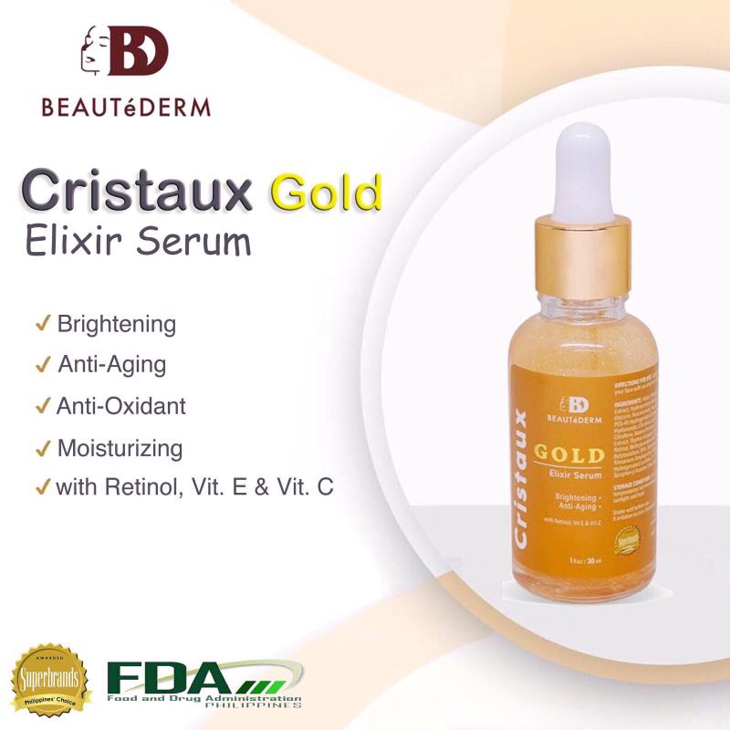 Cristaux Gold Elixir Serum, Beauty & Personal Care, Face, Face Care on
