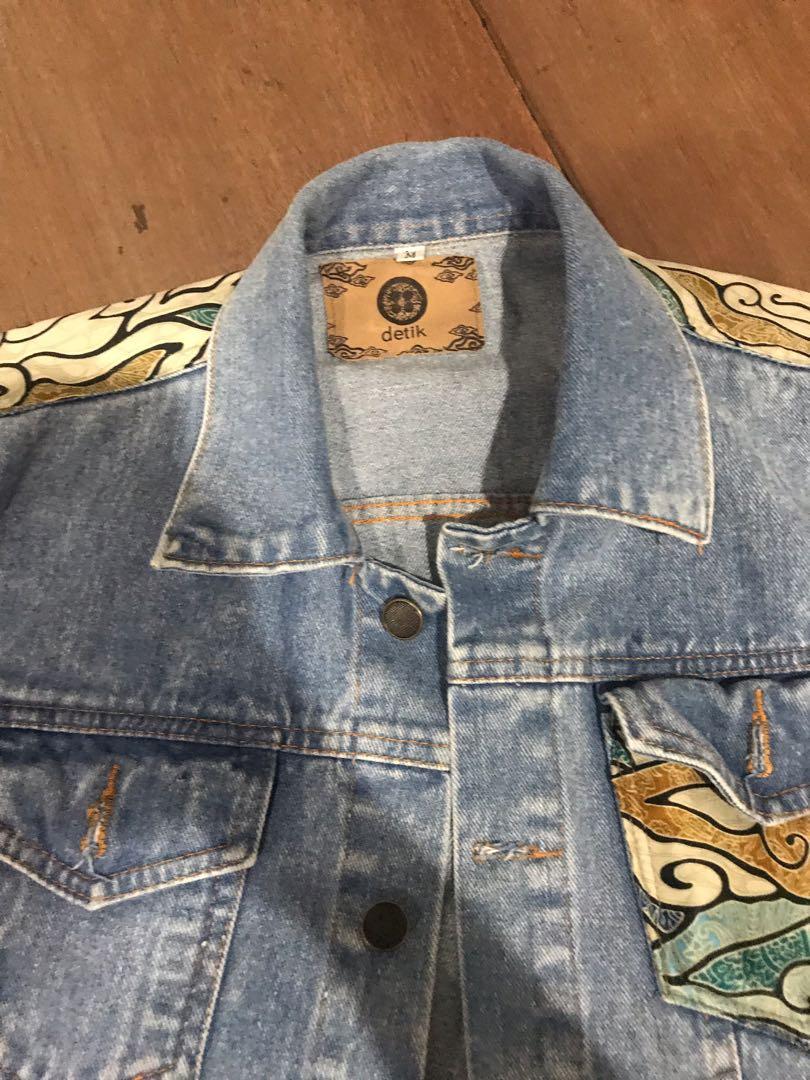Jaket shop jeans batik