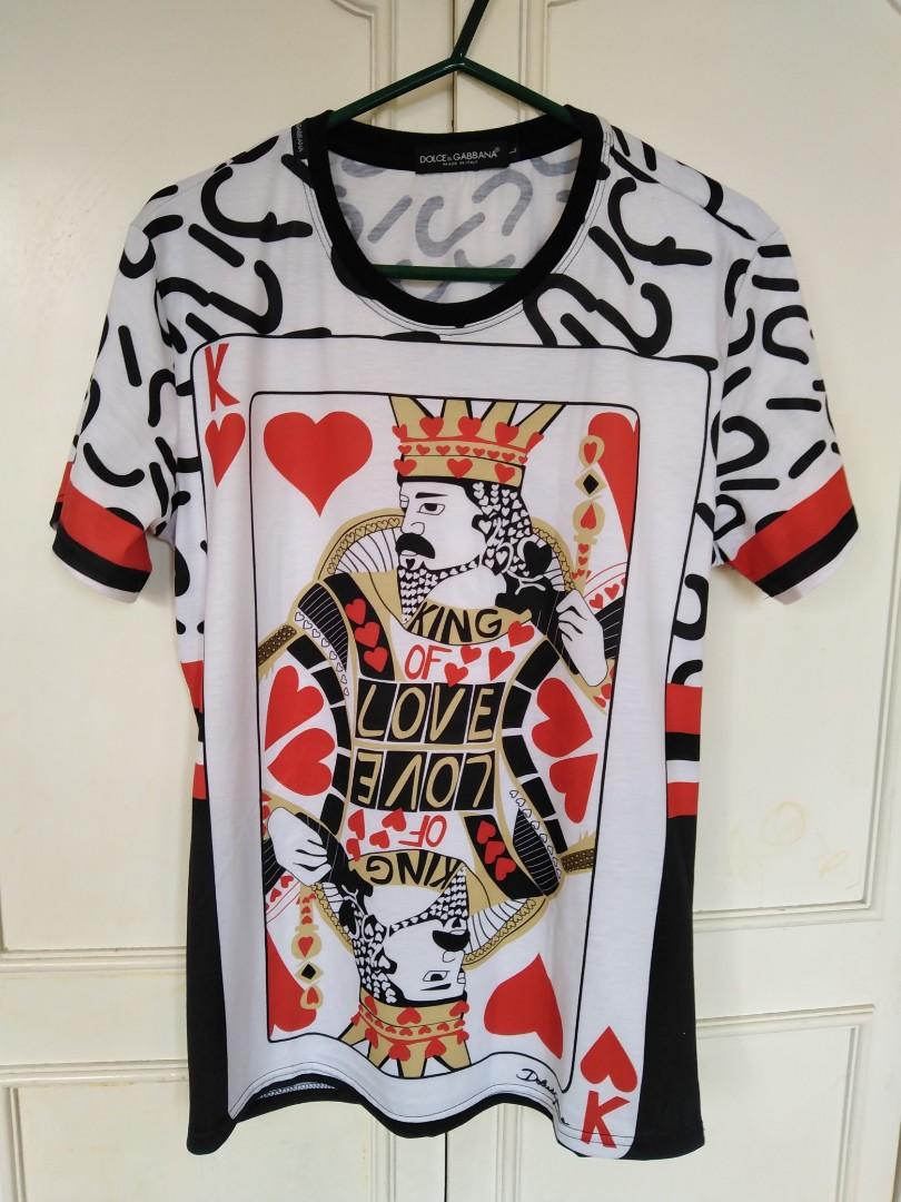 D G King Of Hearts Shirt Men S Fashion Clothes Tops On Carousell