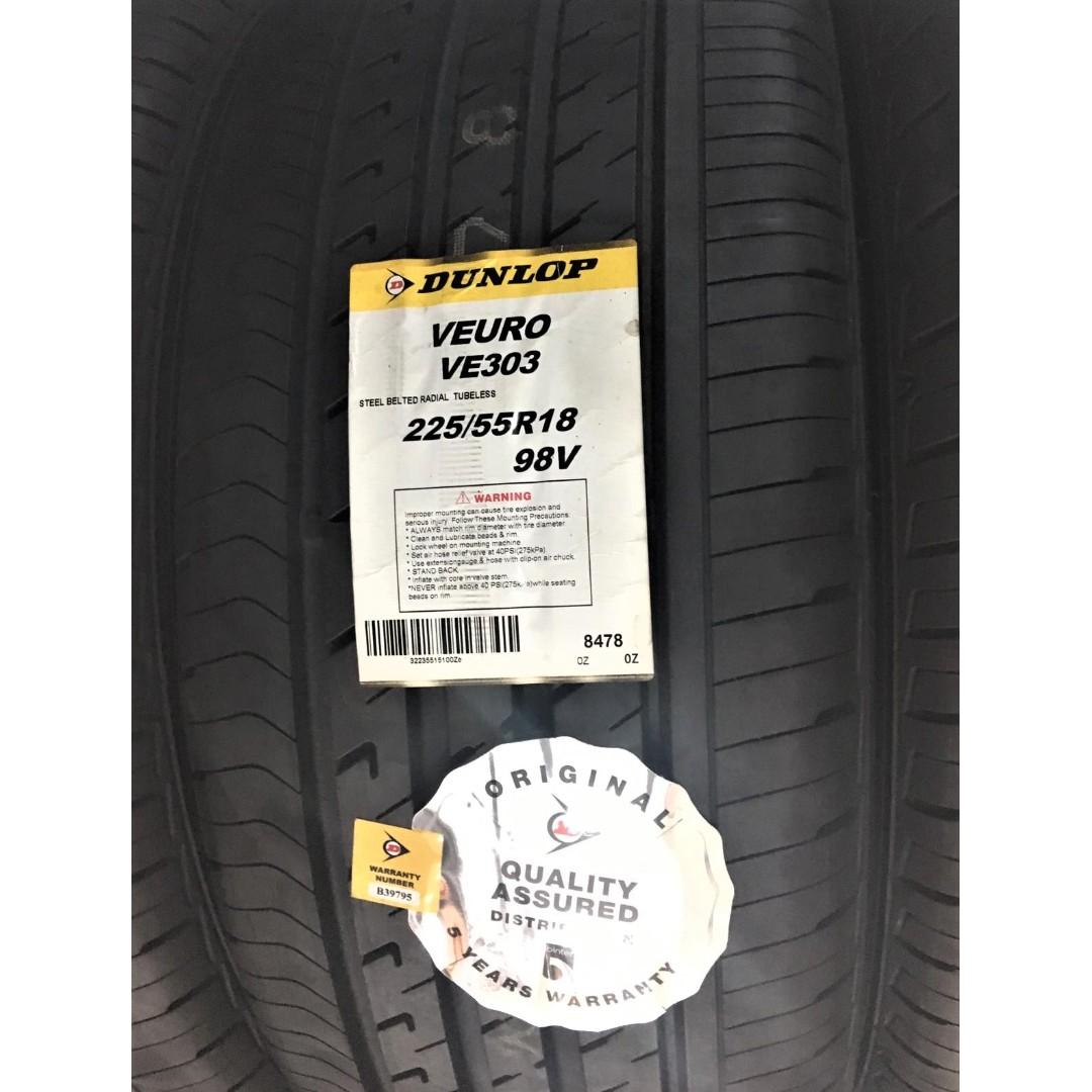 Dunlop 225 55r18 98v Ve303 Jp Car Accessories Tyres Rims On Carousell