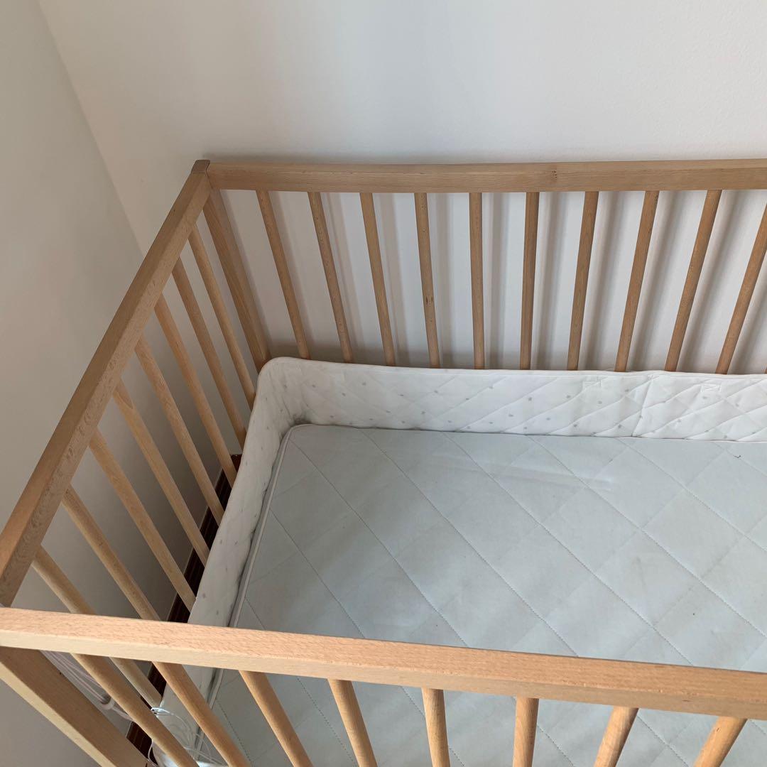 Ikea Baby Cot + Mattress, Babies & Kids, Baby Nursery & Kids Furniture