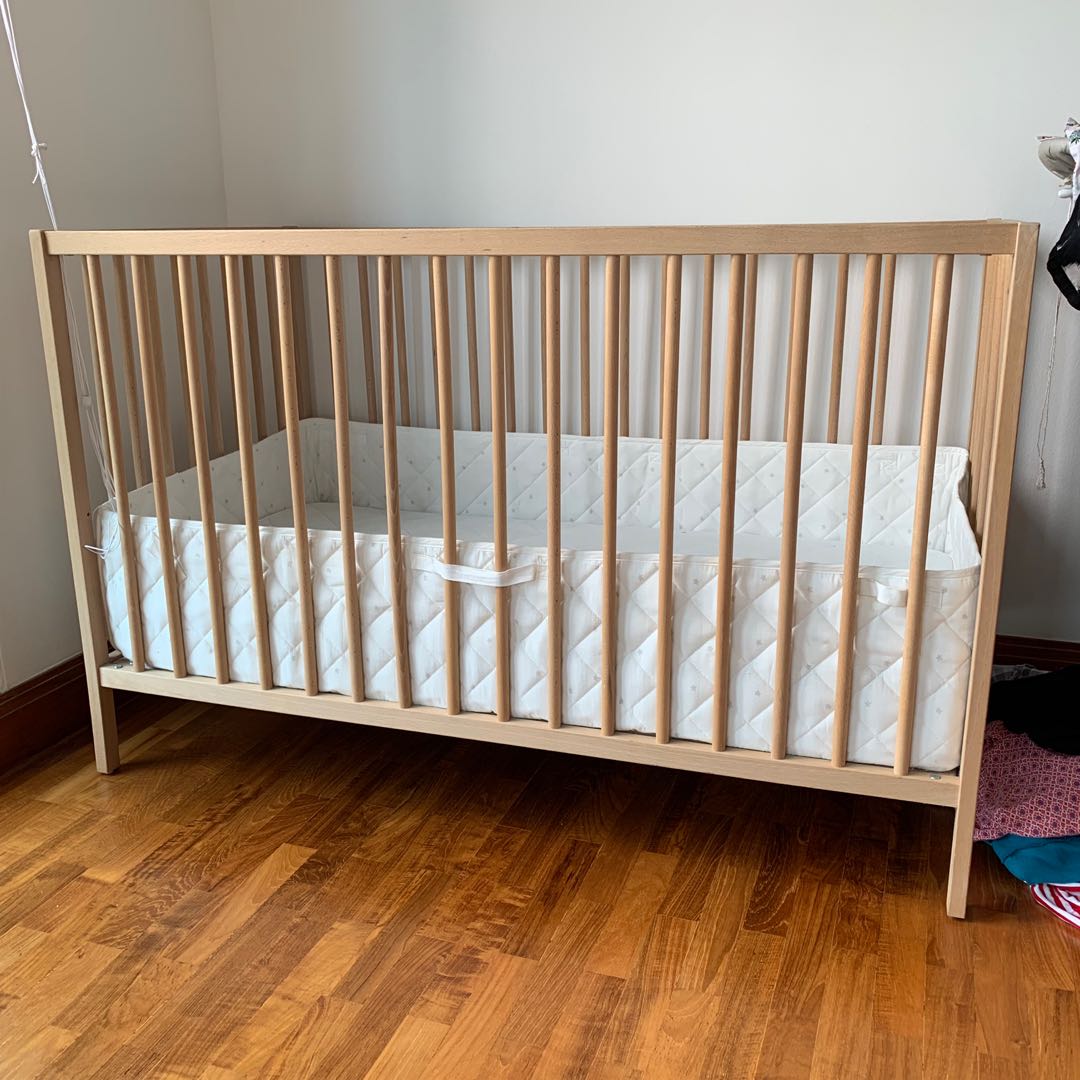 Ikea Baby Cot + Mattress, Babies & Kids, Baby Nursery & Kids Furniture