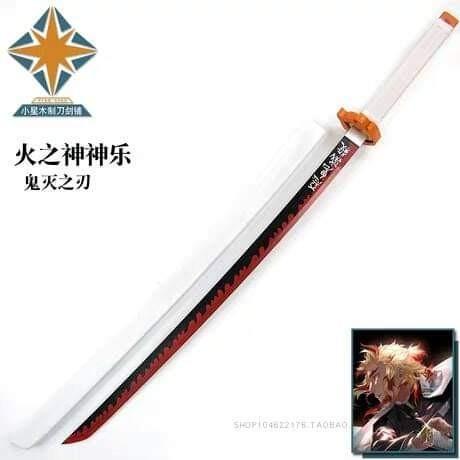 Bamboo Demon Slayer Sword 41inch Rengoku Sword India  Ubuy