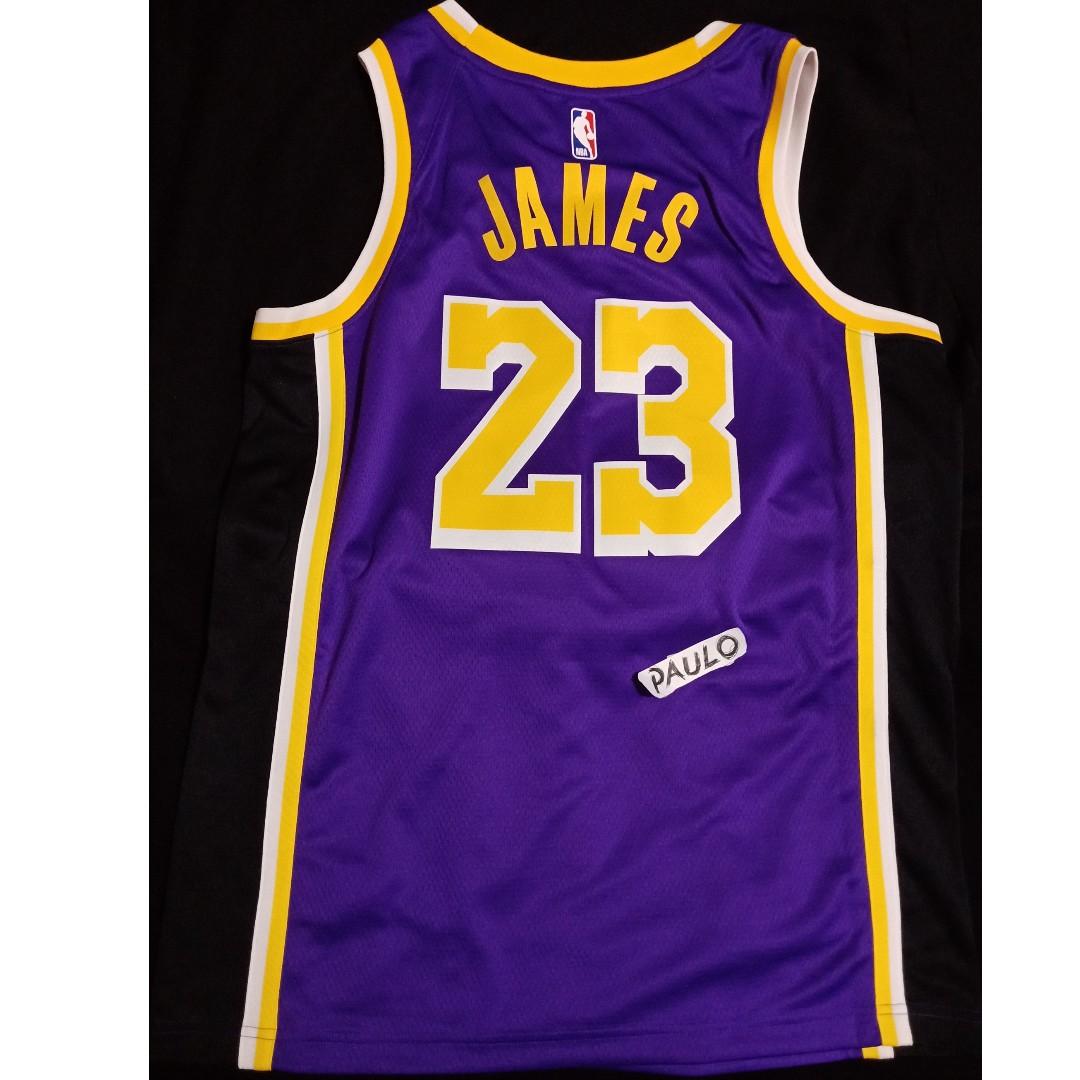 Lebron James Nike Purple Lakers Jersey Men s Fashion Activewear