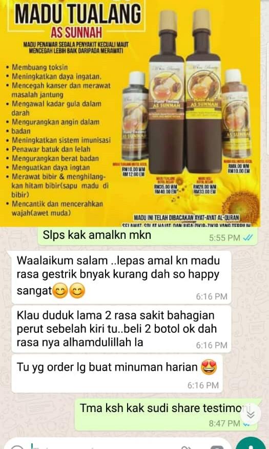 sapu madu di muka