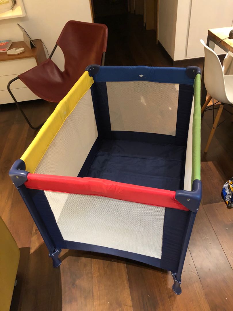 mothercare colour block travel cot