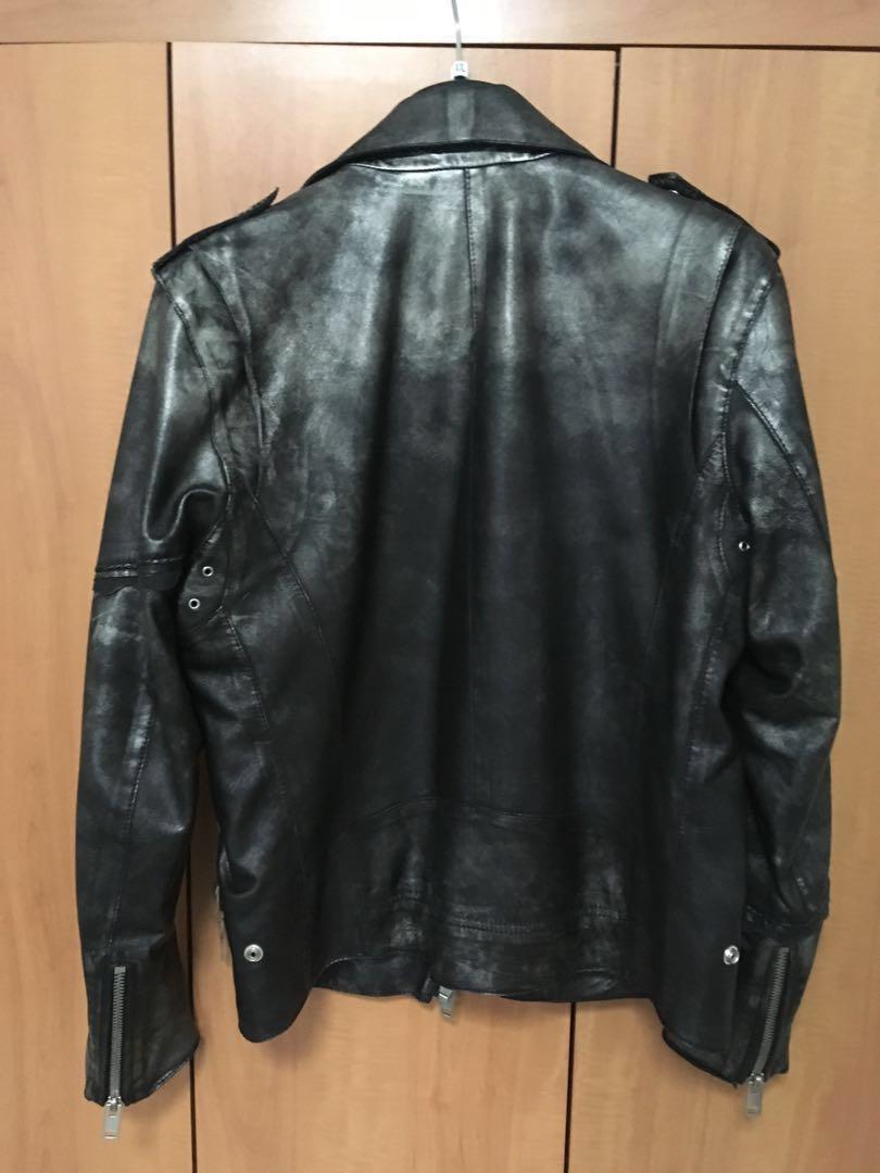 New DIESEL sheepskin leather jacket M, Men's Fashion, Coats, Jackets ...