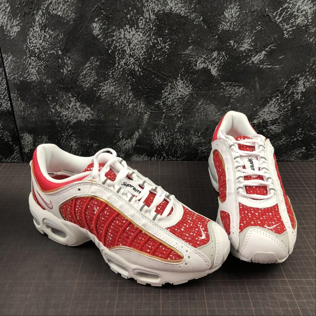 Supreme x nike air on sale max tailwind 4 red white