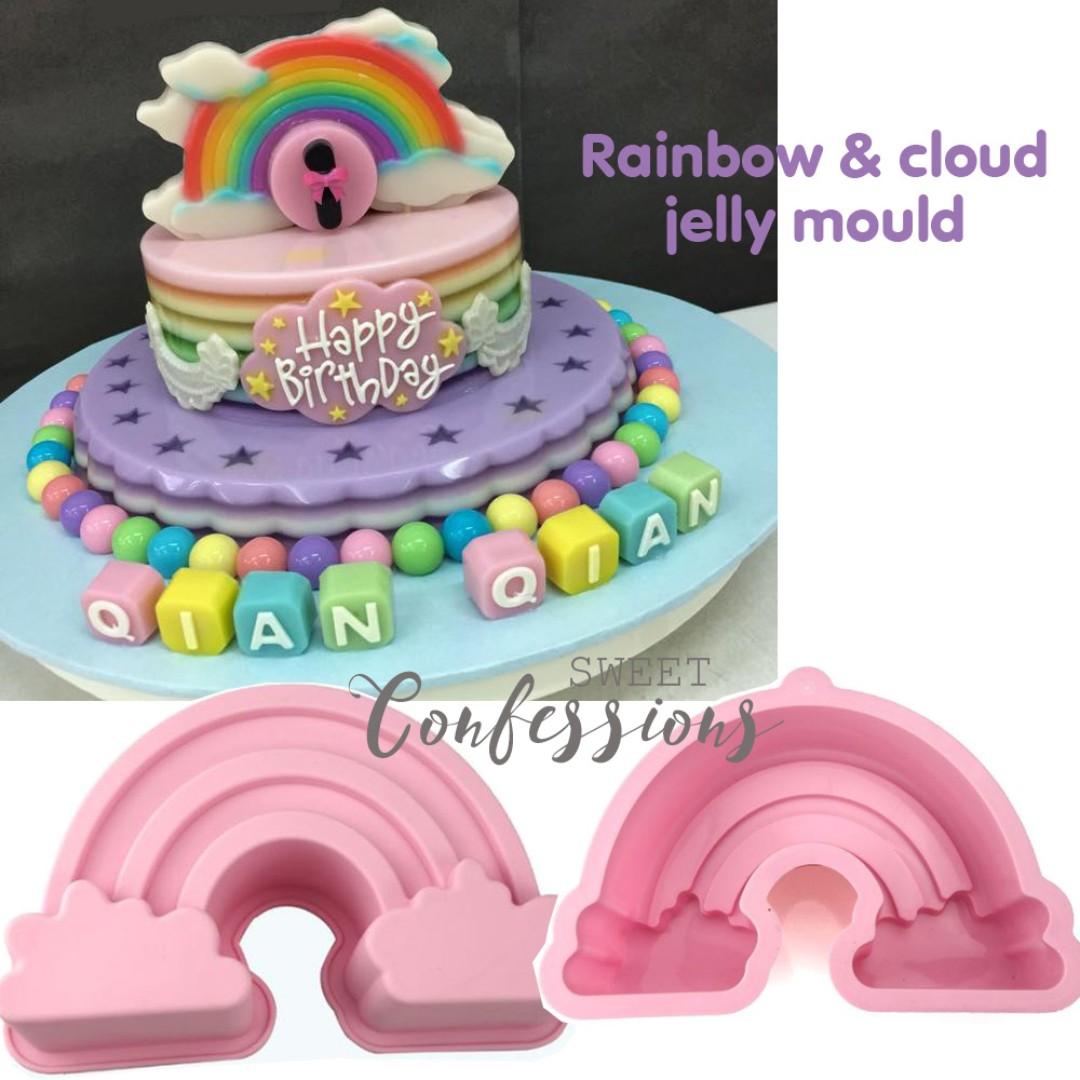 Rainbow Clouds Silicone Mould Jelly Art Cake Pan Agar Agar Silicon Mold Home Appliances Kitchenware On Carousell