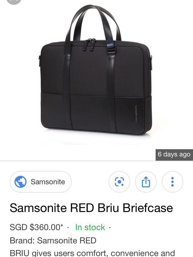 samsonite red briu briefcase