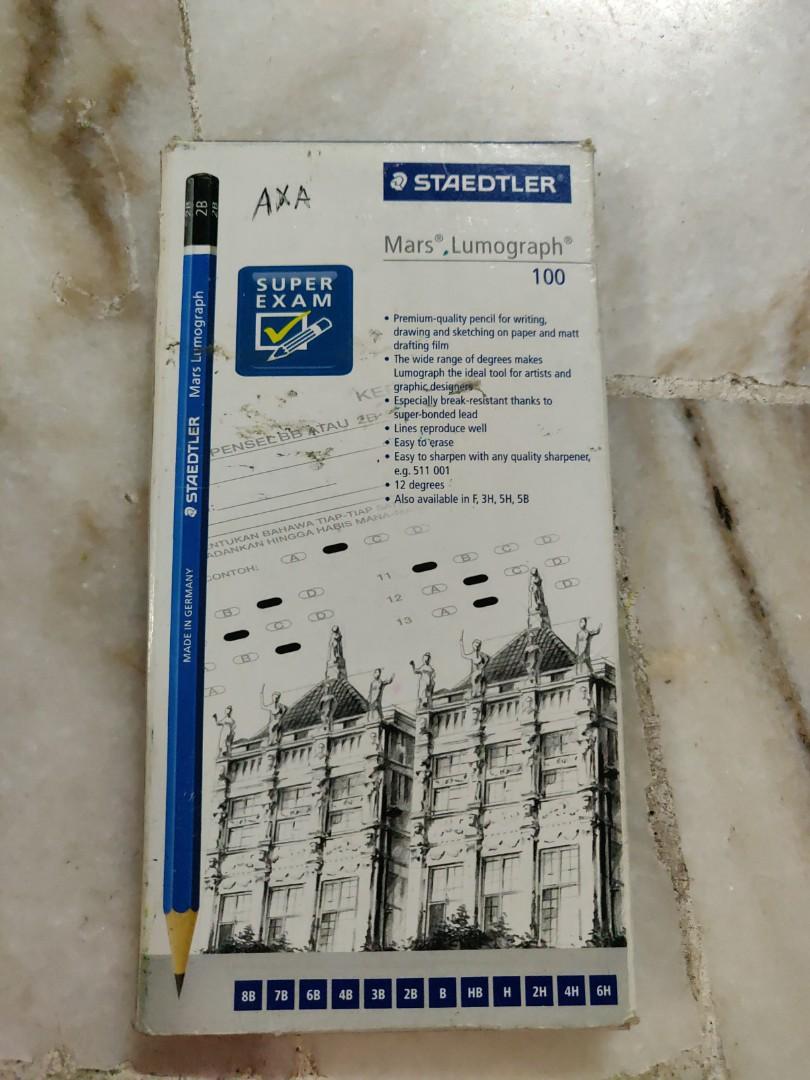 Staedtler Mars Lumograph Art Exam Pencils Complete Set