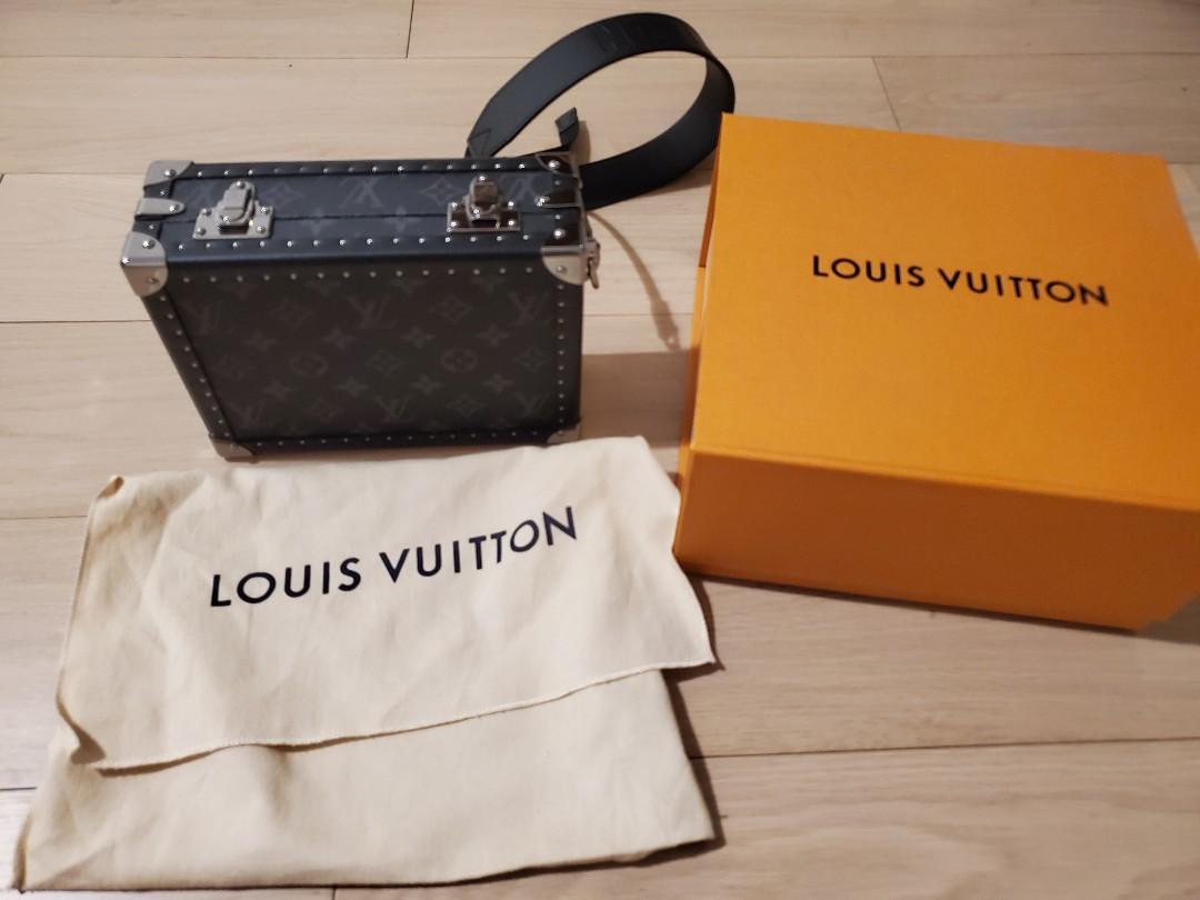 Super Rare Louis Vuitton Menswear Monogram Eclipse Clutch Box M20136, 名牌, 袋 & 銀包 - Carousell