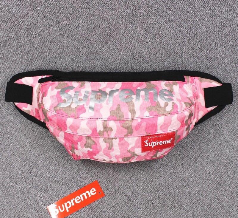 supreme waist bag pink