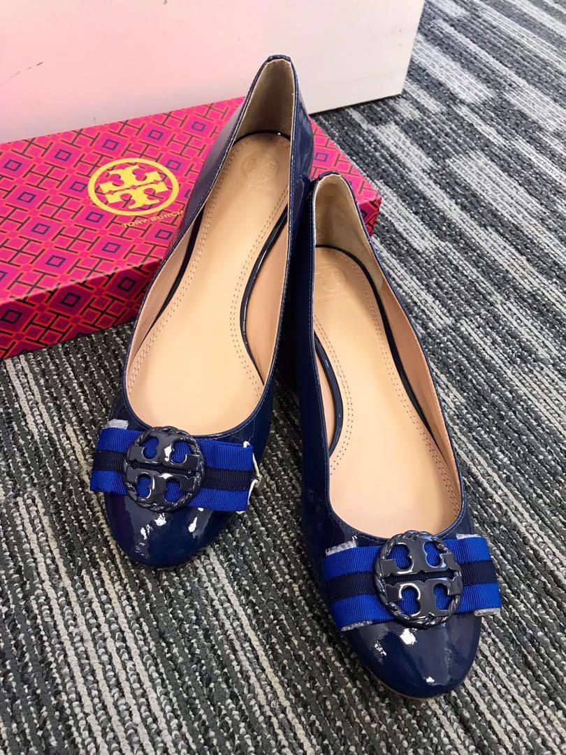 Tory burch maritime ankle wrap top ballet flat