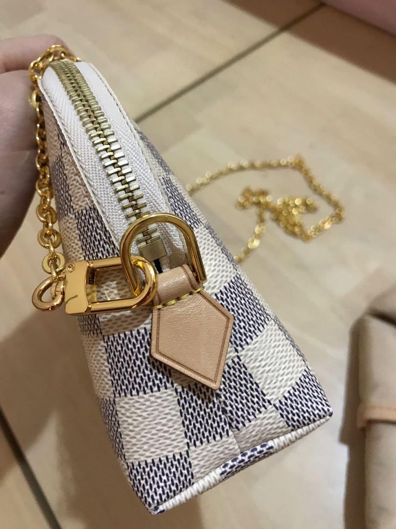 Turn your #louisvuitton cosmetic pouch into a crossbody bag! #tiktokfa