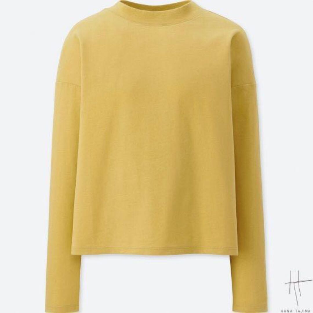 yellow crew neck