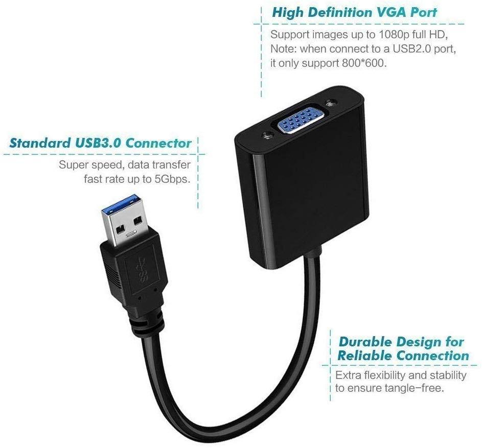 Usb 3 0 To Vga Converter Cable Newbull External Video Graphic Card Multi Screen Display Adapter For