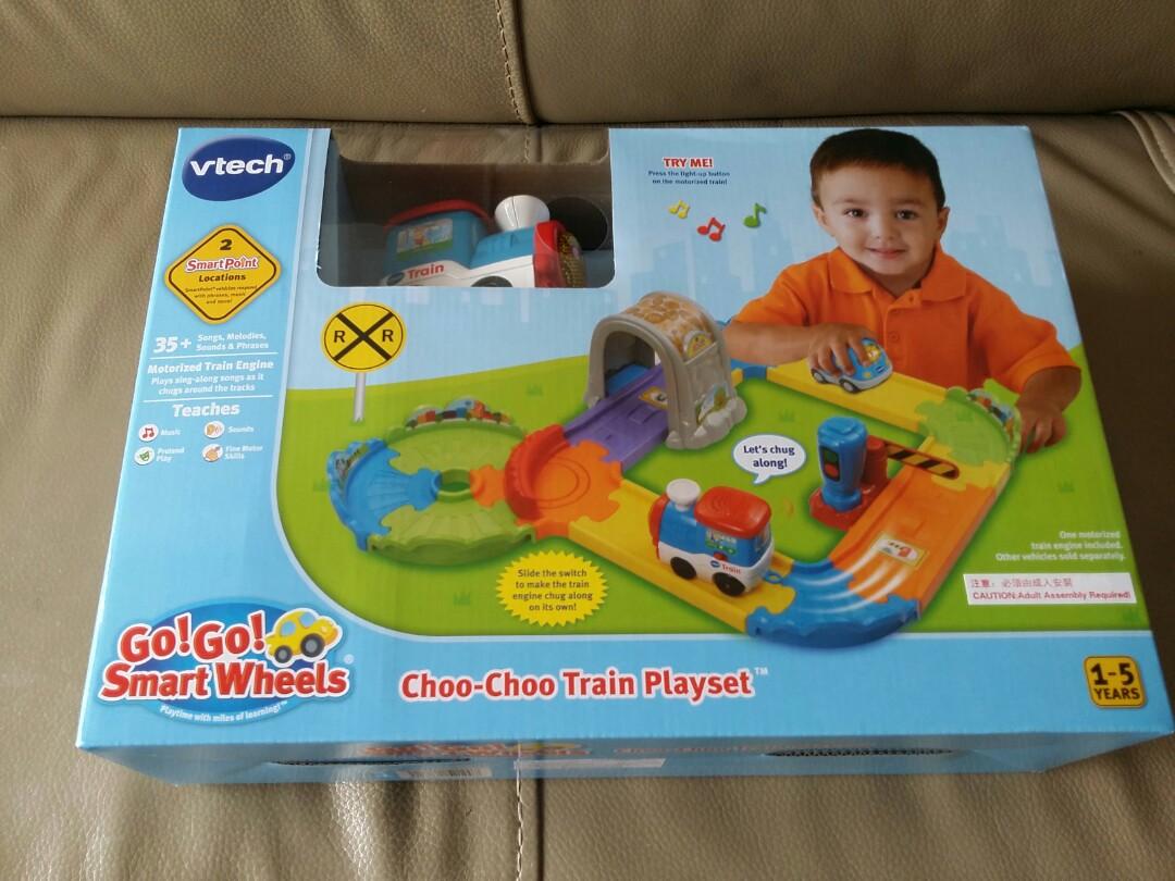 vtech choo choo train playset