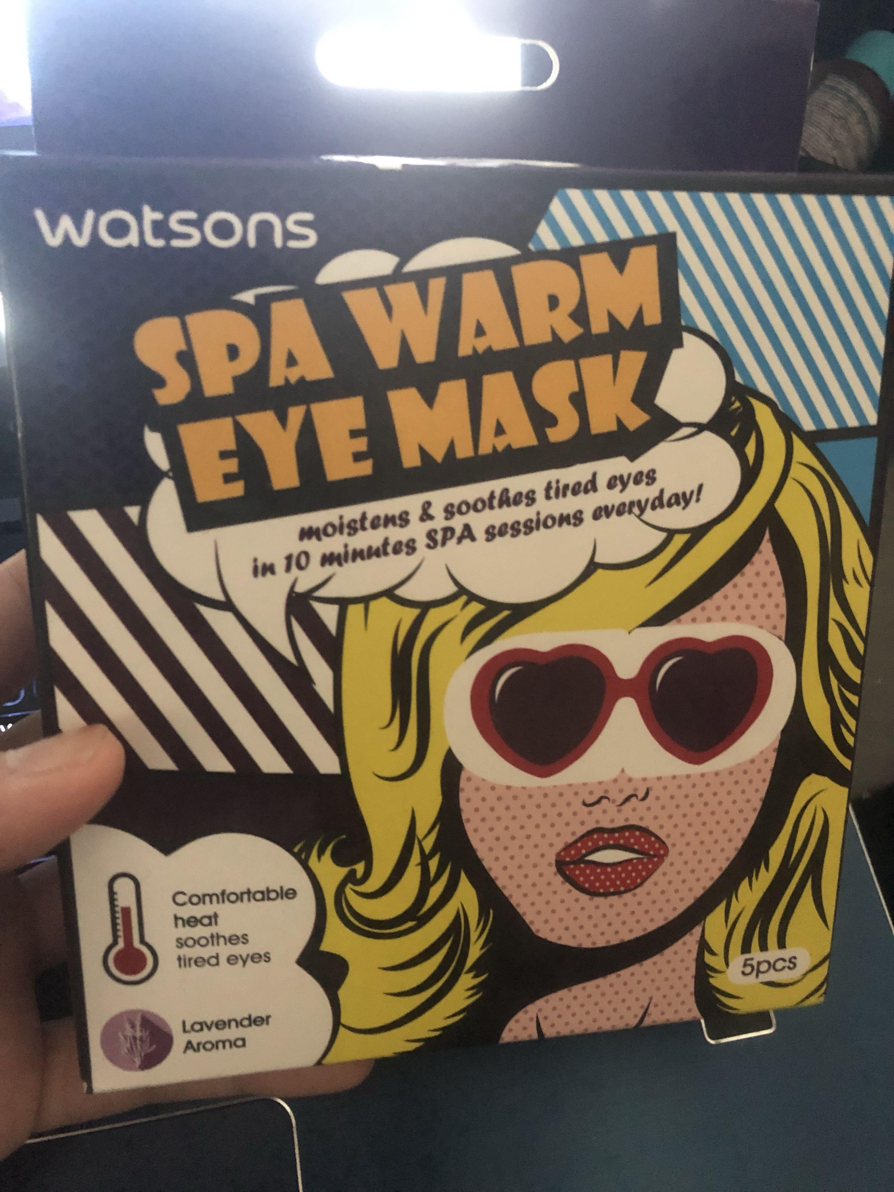 Watsons Spa Warm Eye Mask Health Beauty Face Skin Care On Carousell