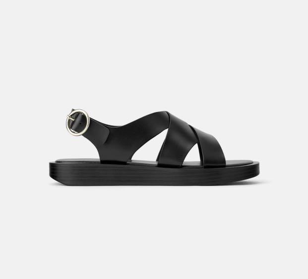 zara cross strap sandals