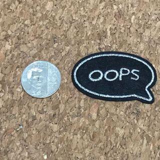 Oops cloud message iron on sew on patch