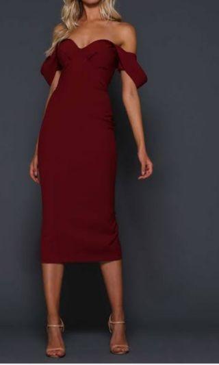 Elle Zeitoune formal dress size 10 new with tags sexy red wine