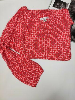 Red mididress blouse #visitsingapore