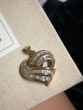 Gold Pendant with Diamonds from Just Jewels