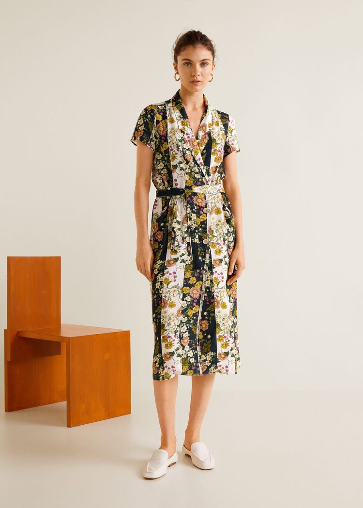 mango floral vintage dress