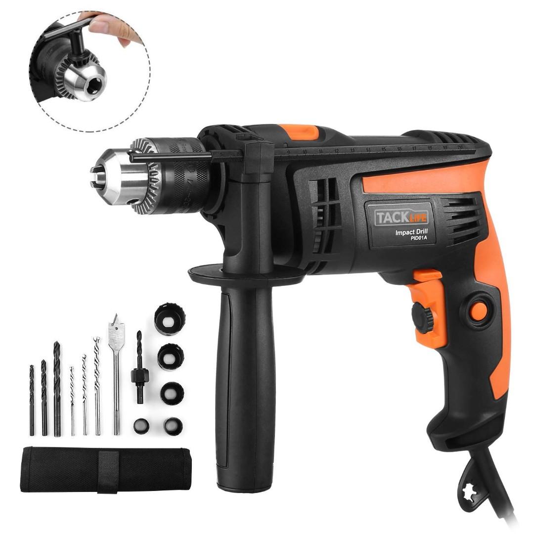A369 Hammer Drill Tacklife 1 2 Inch Electric Drill 12 Drill Bit