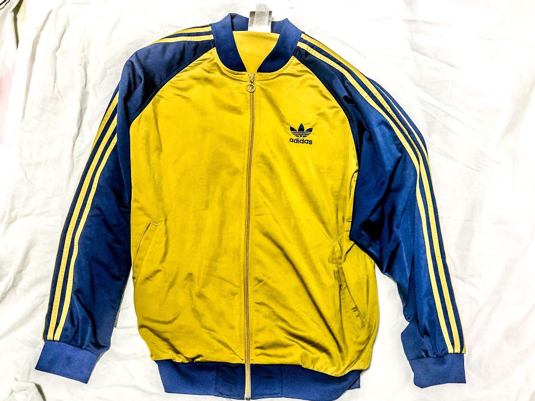 adidas jacket blue yellow
