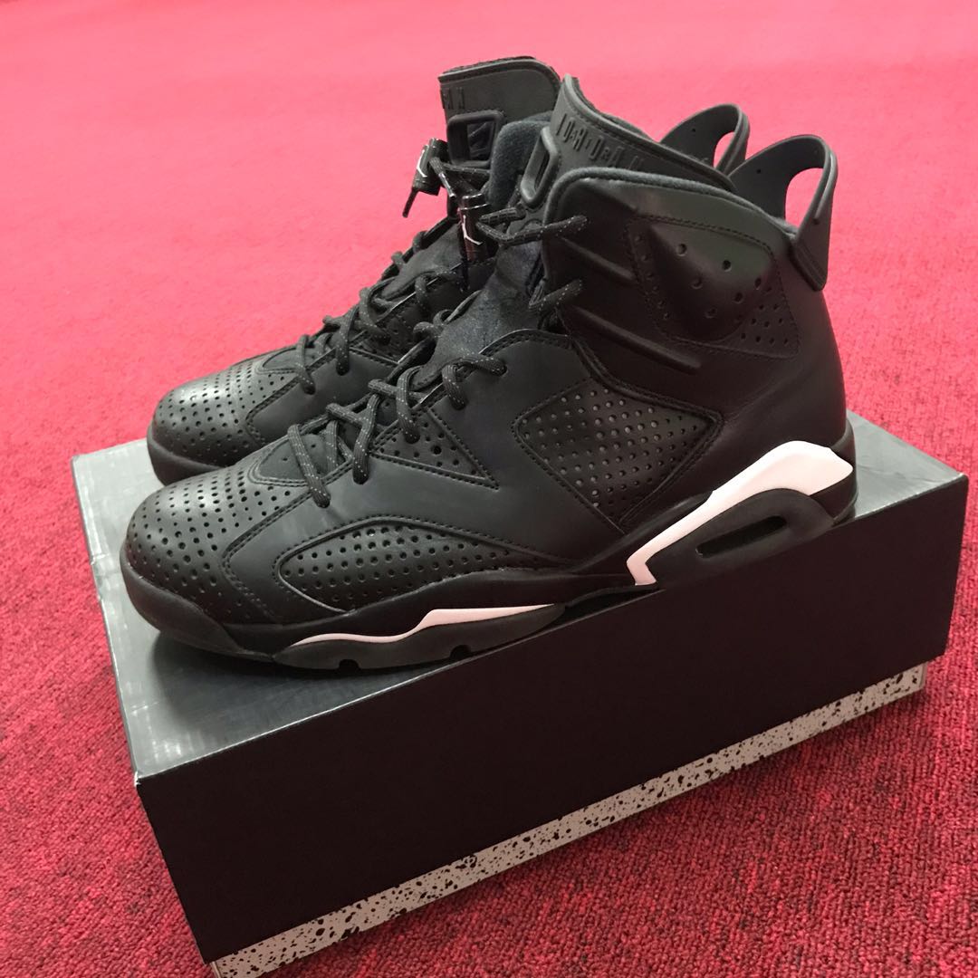 Nike air jordan 6 black cat top