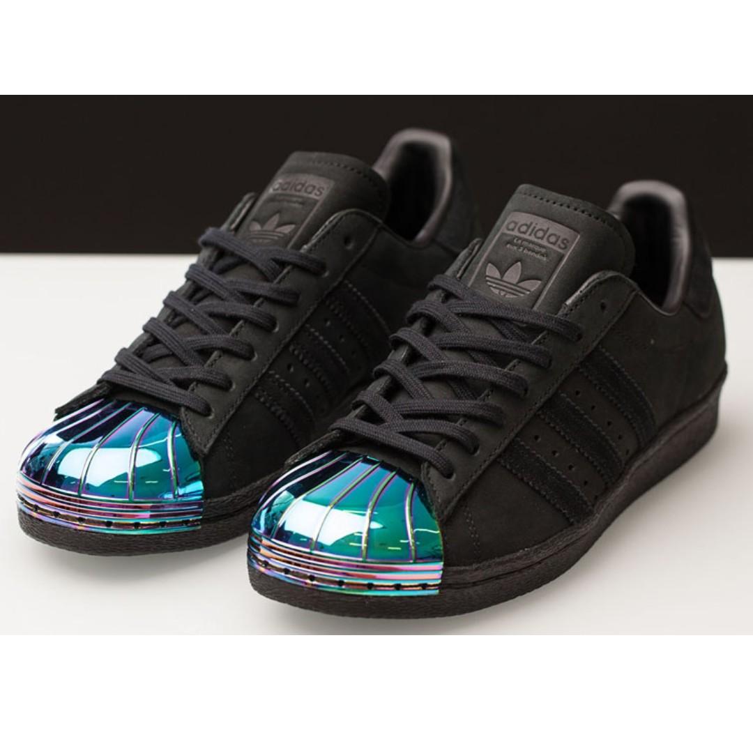 Adidas superstar metal toe black cheap