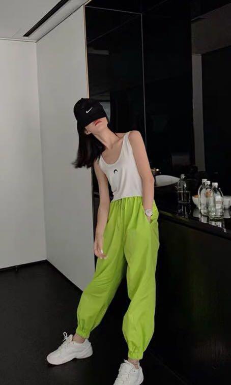 BRAND NEW NEON GREEN JOGGER PANTS 