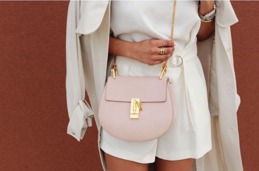 Chloe Drew Bag In Cement Pink Women s Fashion Bags Wallets Cross body Bags on Carousell