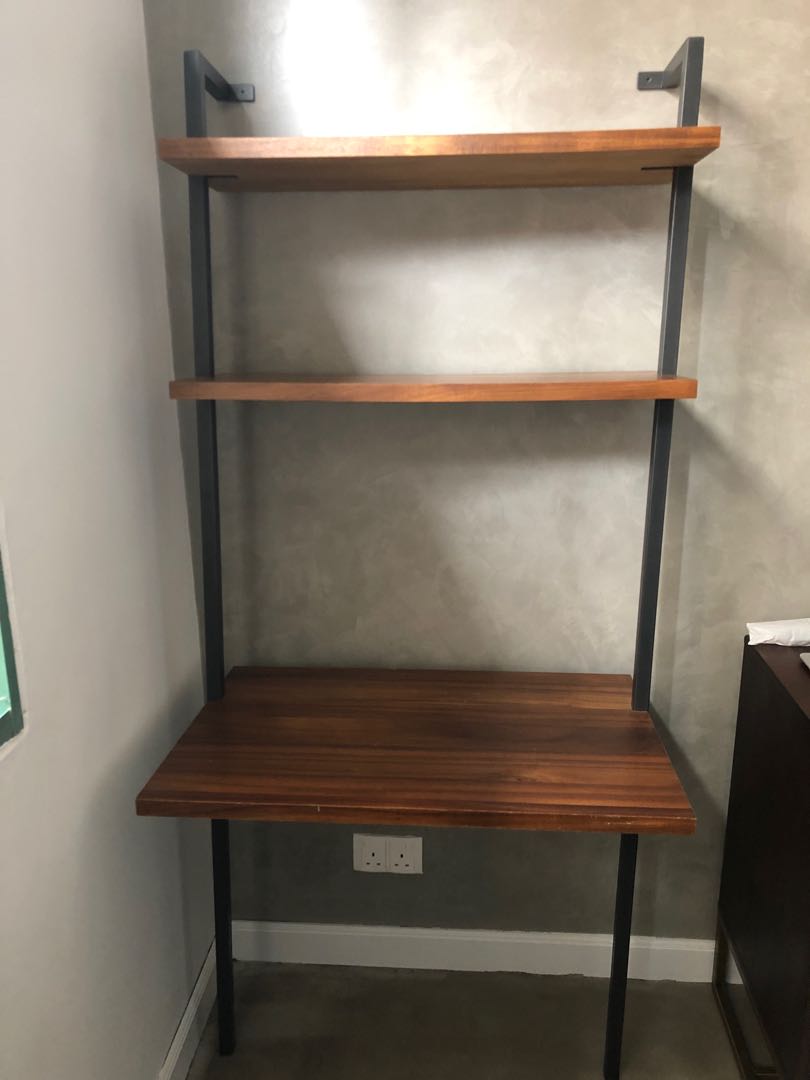 Crate & Barrel wall mounted shelf & table, Furniture & Home Living