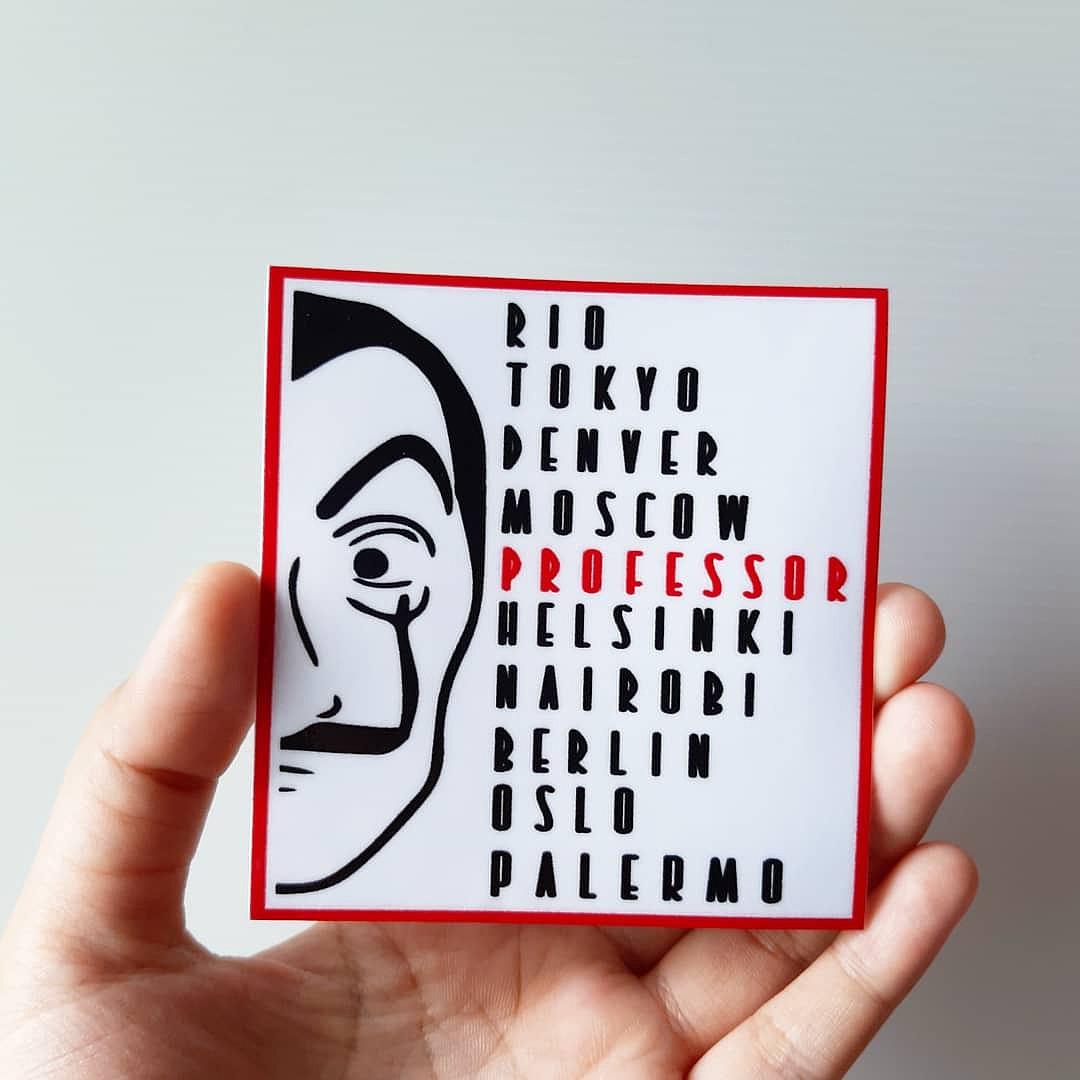 Dali Mask X Heist Characters Money Heist Series Vinyl Sticker Design Craft Art Prints On Carousell