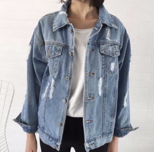 distressed boyfriend denim jacket