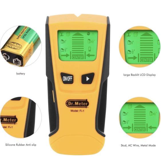 Dr.Meter Stud Finder Backlight Stud Metal AC Wire Scanner Wall Stud