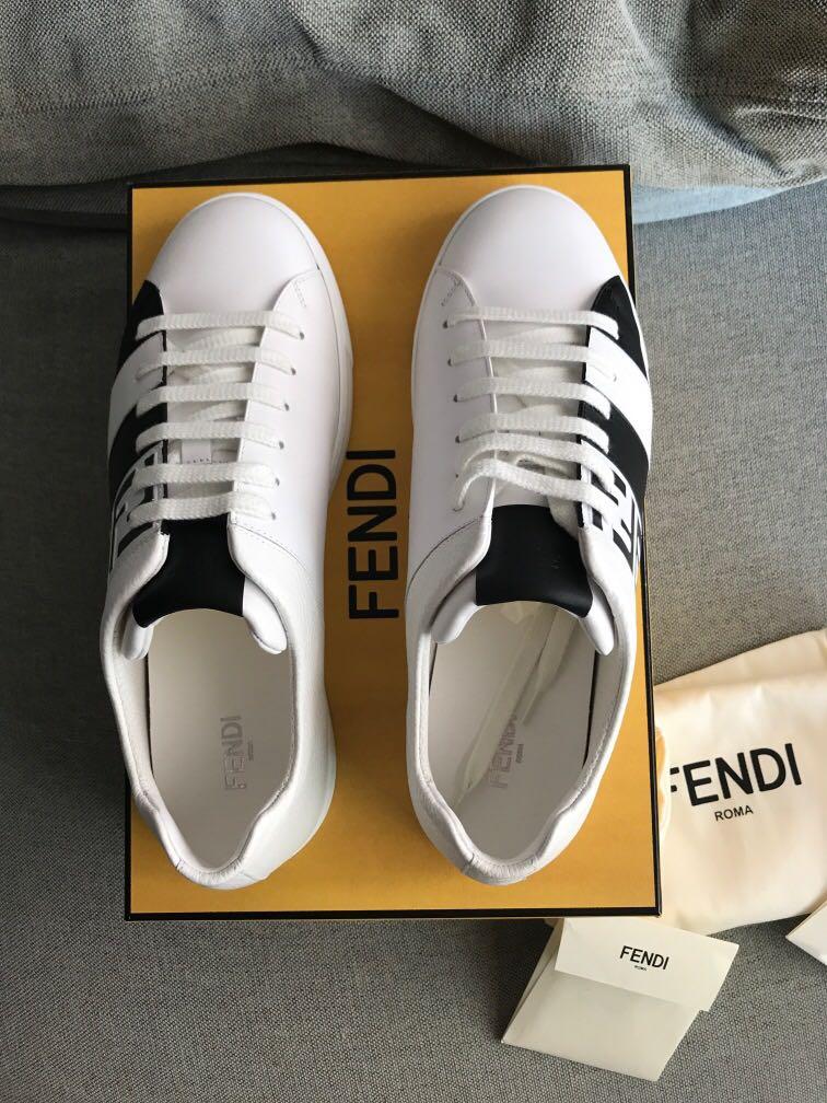 Fendi embroidered colorblock sneakers online