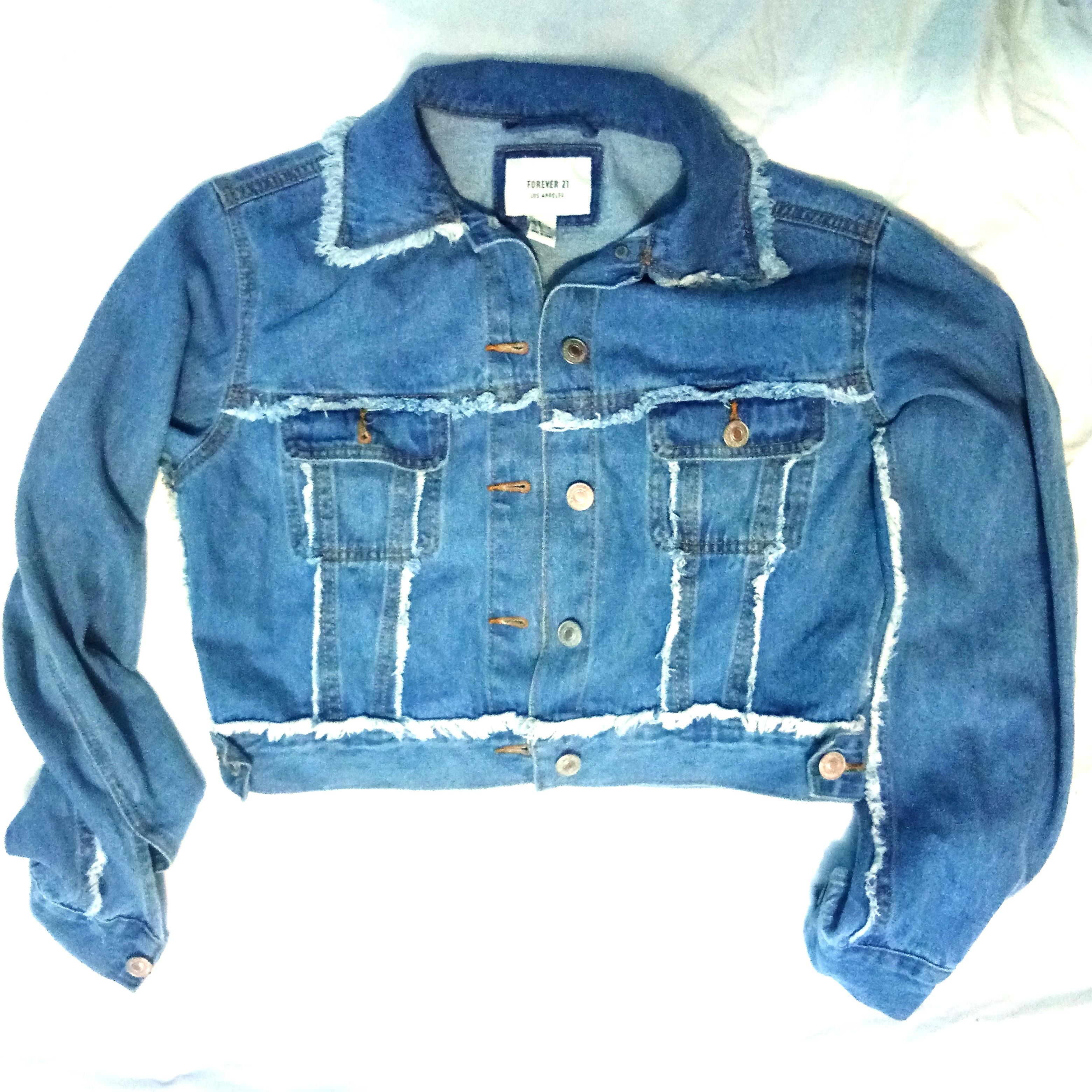 forever 21 puff sleeve denim jacket