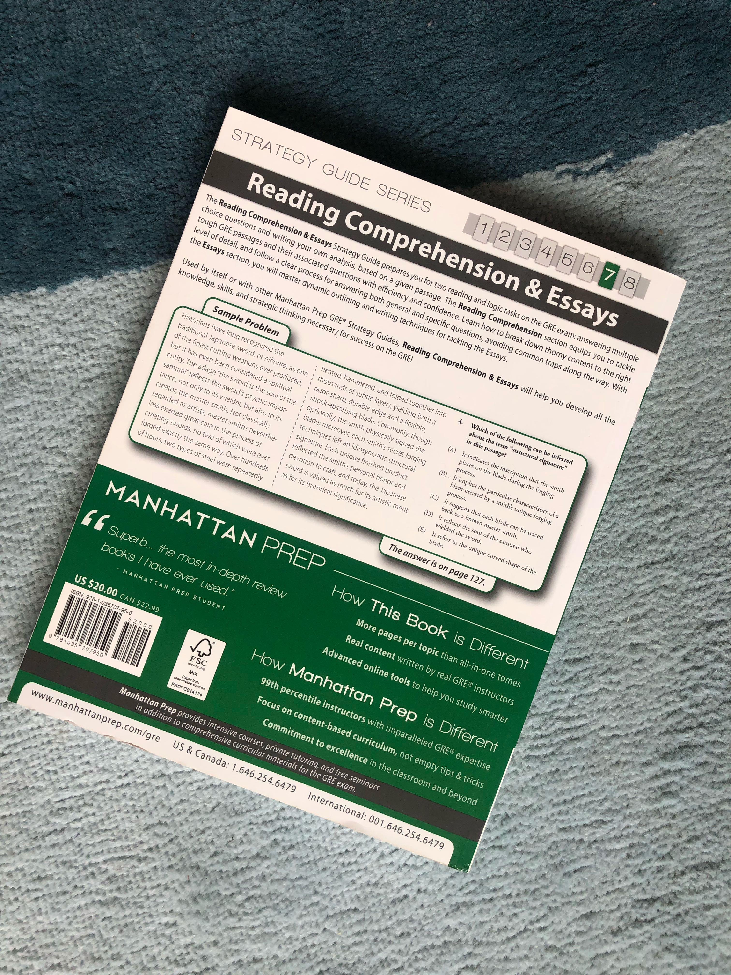 Gre Reading Comprehension Essays Manhattan Prep Gre Strategy