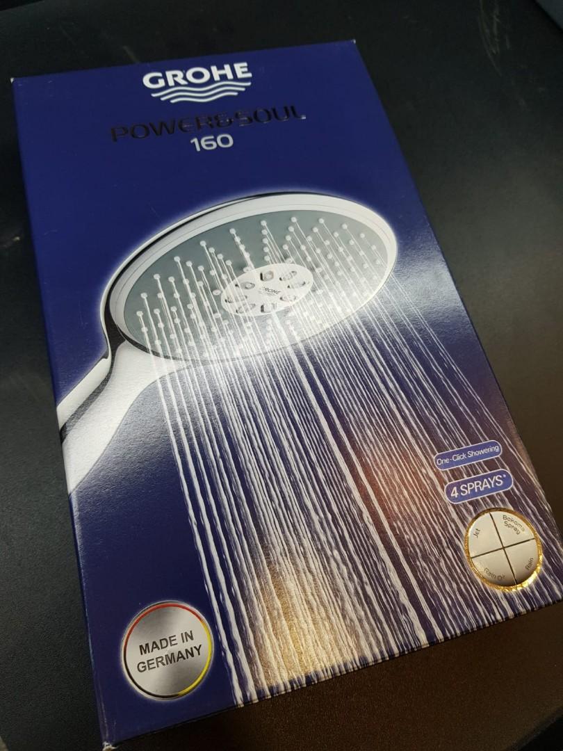 Grohe Power & Soul 160 Hand shower head, Furniture Home Living, Bathroom & Kitchen Fixtures on Carousell