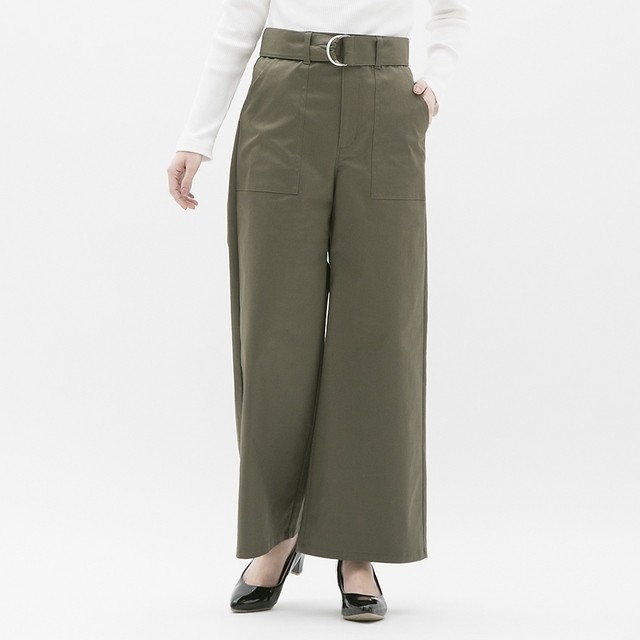 GU BY UNIQLO BELTED SQUARE PANTS, Women's Fashion, Bottoms, Other ...