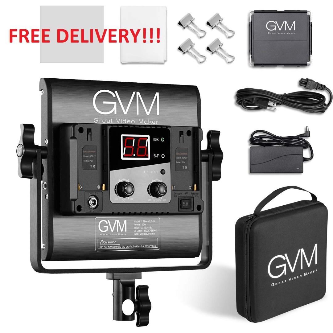 GVM 560AS LED Video Light, Dimmable Bi-Color, Photography Lighting Kit with  APP Intelligent Control System, Professional for YouTube, Studio, Outdoor, Video  Lighting with Screen, 2300K-6800K, CRI 97+, Photography, Photography  Accessories, Lighting 