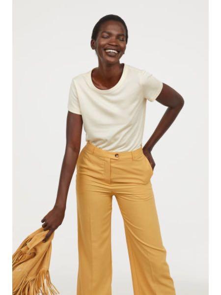 H&m yellow cheap pants