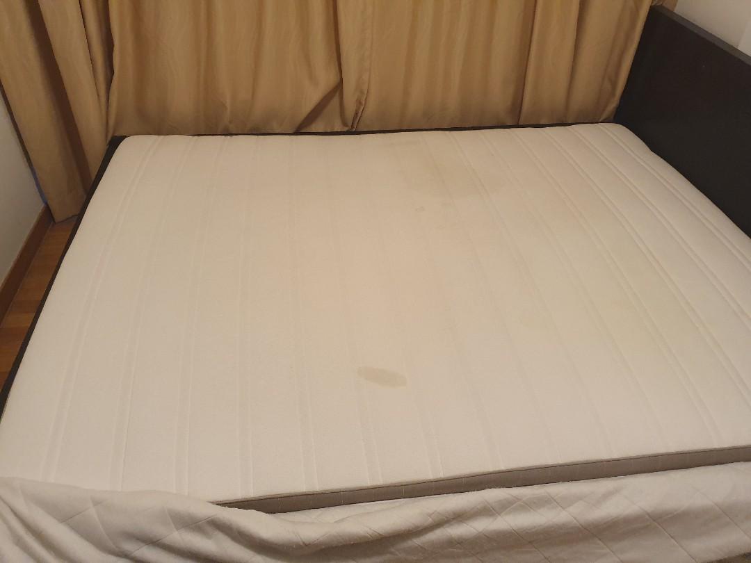 IKEA queen size mattress, Furniture & Home Living, Furniture, Bed