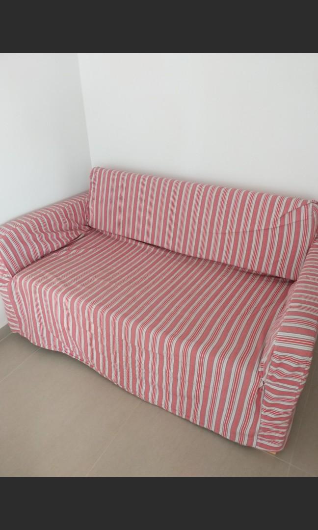 Ikea sofa bed with customized cover, Furniture & Home Living, Furniture