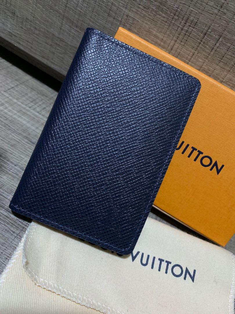 LOUIS VUITTON POCKET ORGANIZER IN BLEU MARINE TAIGA 