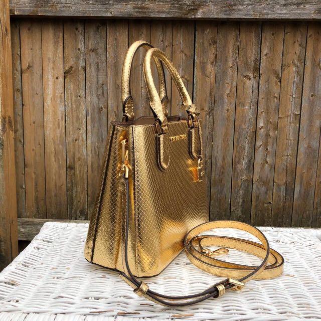 Michael Kors Adele Embossed Medium Messenger Women s Fashion Bags Wallets Clutches on Carousell